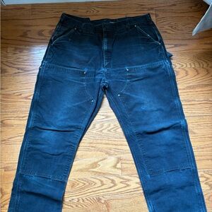 Carhartt Men's Double Knee Black Cargo Pants